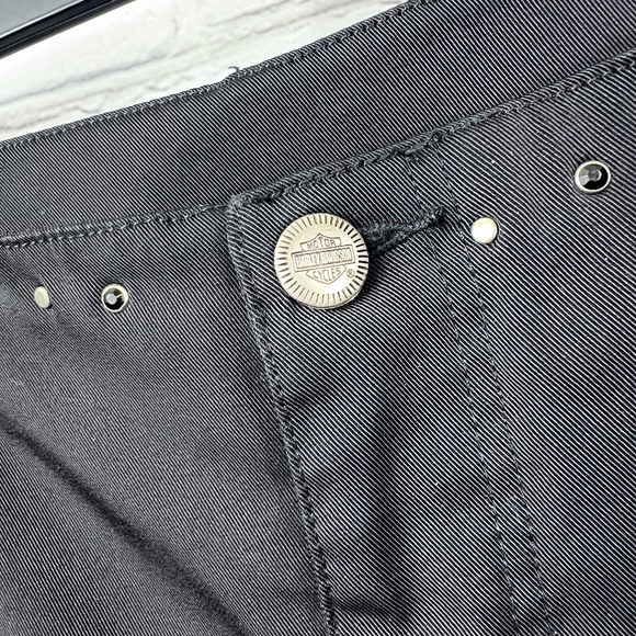 🏍 |•HARLEY-DAVIDSON•| Vintage Black Jeans/Pants Boot Cut - Picture 7 of 15